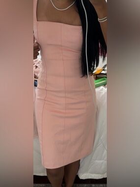 Guess Blush Pink Midi Bodycon Dress